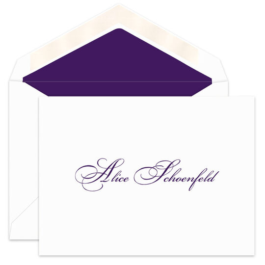 Charity Script Folded Note Cards  - Raised Ink